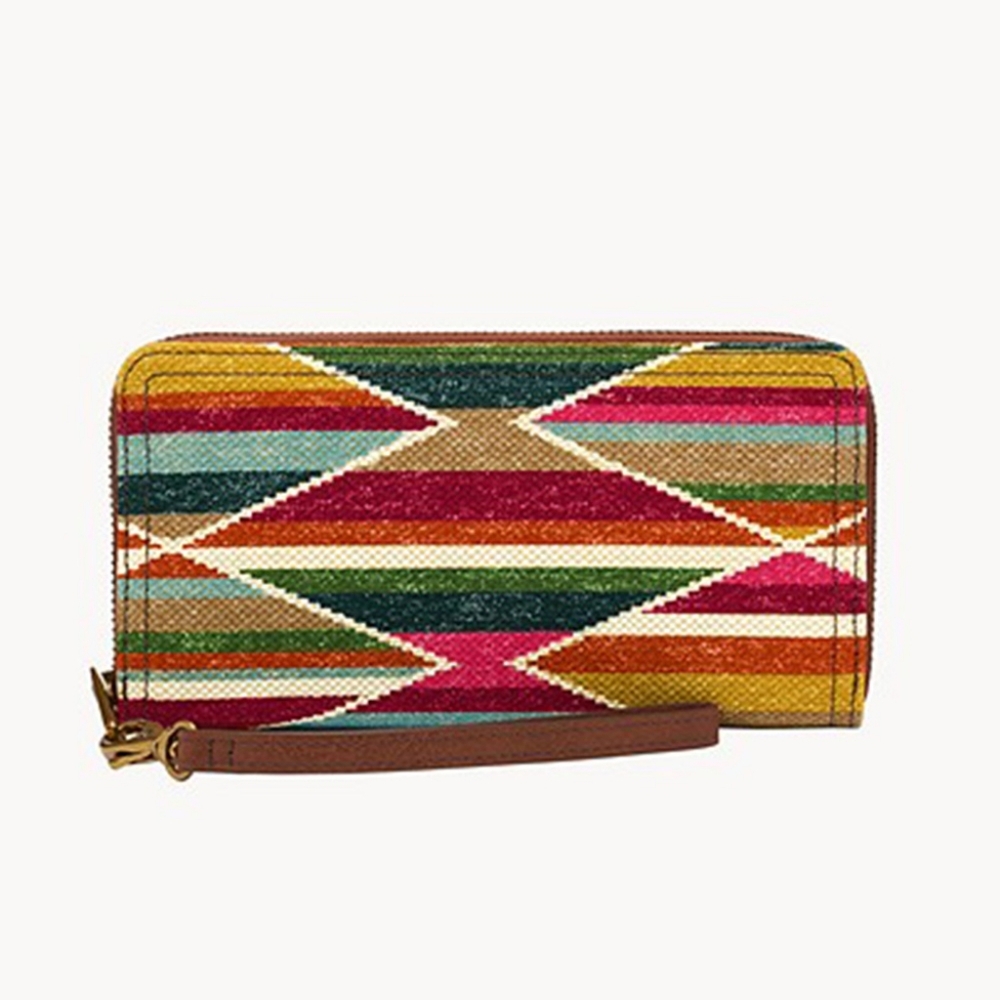 🌼 NWT Fossil multicoloured zip clutch